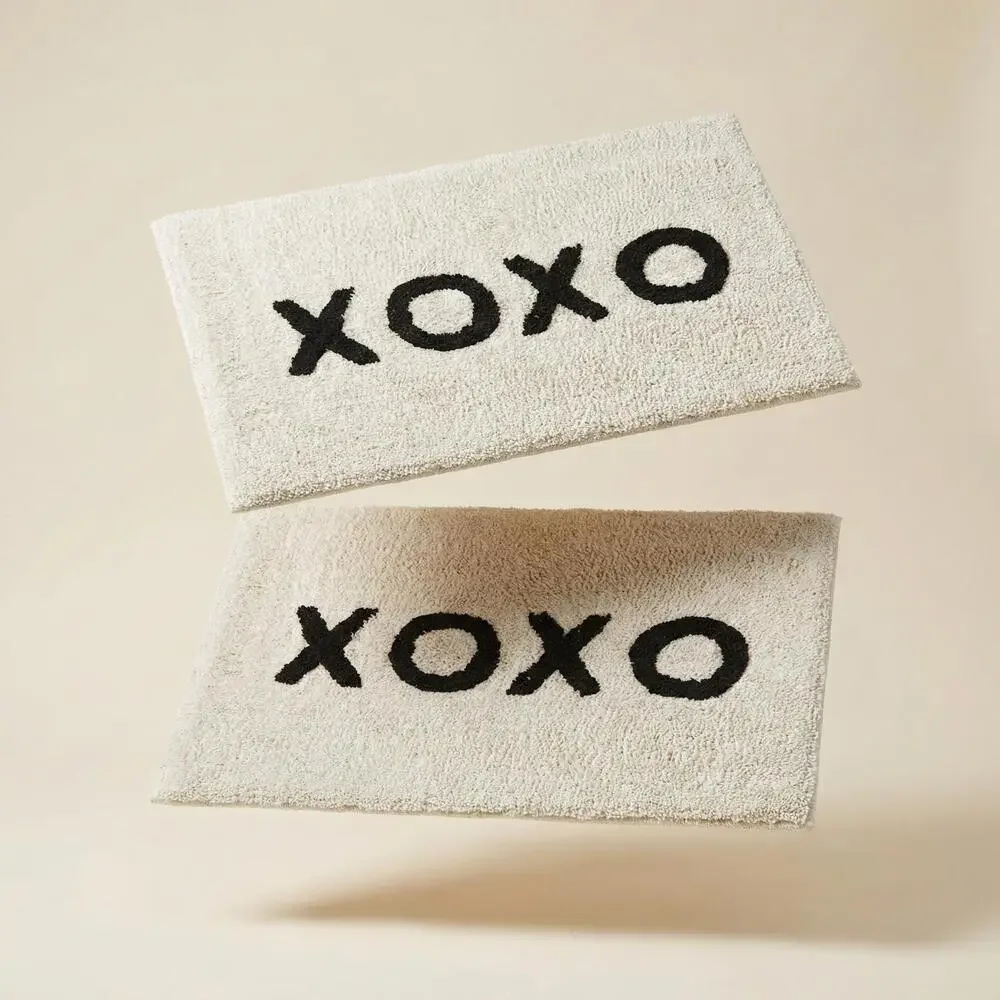 Set of 2 XOXO Bath Mat | Soft Cotton Indoor Rug | 20